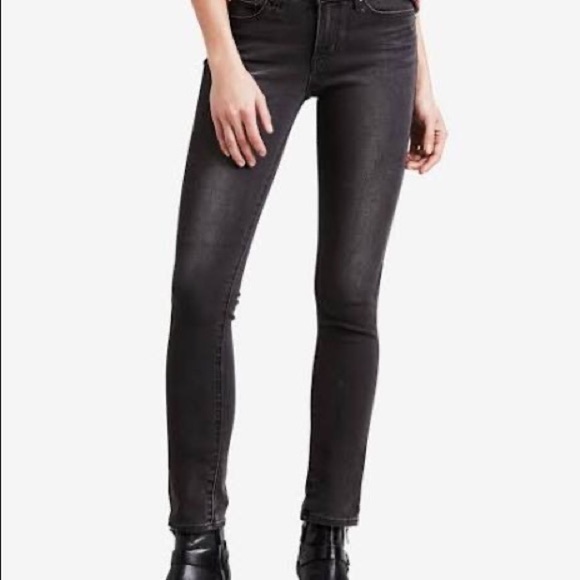 Levi’s 711 Skinny Faded Black Denim Jeans - Picture 1 of 8